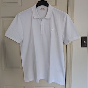 Saint Laurent White Polo Shirt